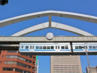The Chiba Urban Monorail earned the Guinness World Record title, &quot;World&#39;s Longest Suspended Monorail&quot; in 2001. Here it is suspended above Chuo Park in Chiba City, Japan.
