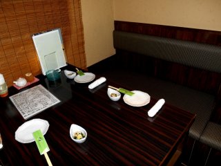Private table for 4. There are various rooms for small group to large group