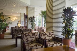 Lobby area in the Misasa Royal Hotel