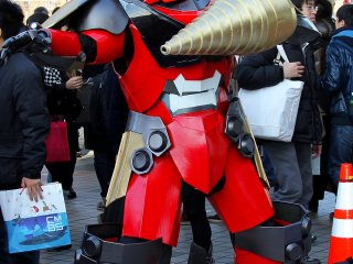 Humans were not the only costumed heroes at this convention, many people were cosplaying robots.&nbsp;