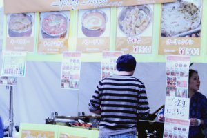 A stall with Indian food