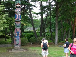 A Canadian totem pole in Iwate park
