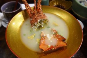 Soup of spiny lobster