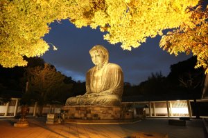 Great Buddha (Daibutsu) under an autumn sky