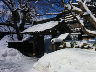 An entrance to one of the bukeyashiki samurai houses