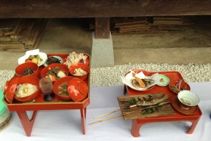 A special set course meal served in&nbsp;Shunran no Sato