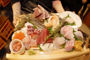 Seafood platter at Uomaru
