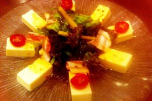 Tofu and Green Salad with Japanese soy and ponzu dressing