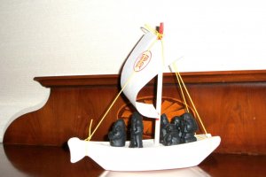 The 7 Lucky Gods in Their Boat