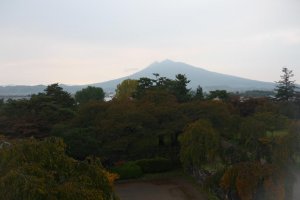 Hirosaki Park with Mt Iwaki in the background