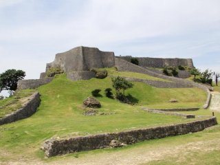 The lower 4th Enclosure of Katsuren Castle Ruins is not as restored as the fully walled enclosures above it