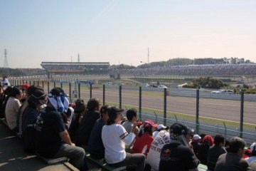 Race fans at Suzuka Circuit