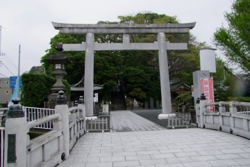 <p>The 8-meter-tall torii made of fiberglass</p>