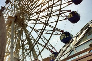 Kururin Ferris wheel on the roof of Iyotetsu Takashimaya