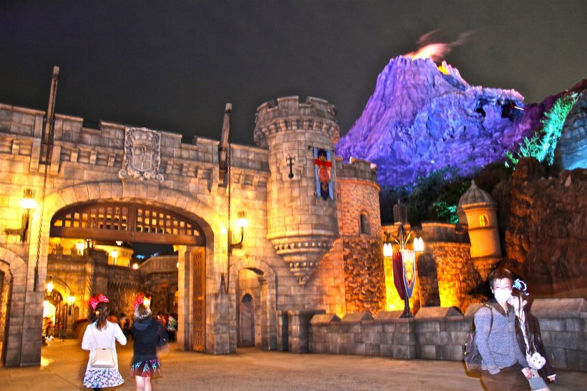 DisneySea offers such a unique landscape. It's home to Mount Prometheus, the landmark for the thrill ride 'Journey to the Center of the Earth', and 'Fortress Exploration' where you can discover & uncover the King or Queen in you.