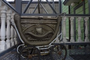 One of the museums displays--an old baby carriage.