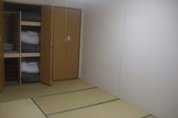 Traditional Japanese tatami-mat bedroom