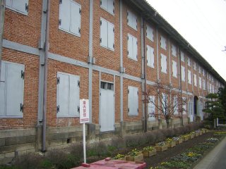 Outside one of the warehouses