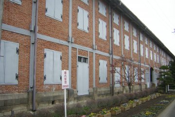 <p>Outside one of the warehouses</p>