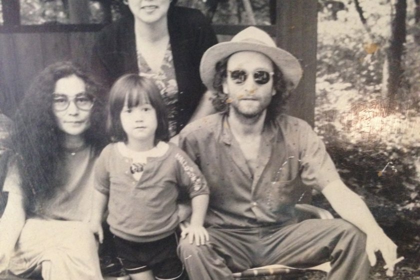 John Lennon, Yoko Ono and Sean relaxing one afternoon in 1979 at Rizanbo. The lady in the background is the owner and still works there today. The picture hangs on the wall with many more of John playing in the grounds with Sean
