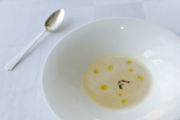 <p>The potato soup was incredible - great texture, perfect temperature, and full of flavor.</p>