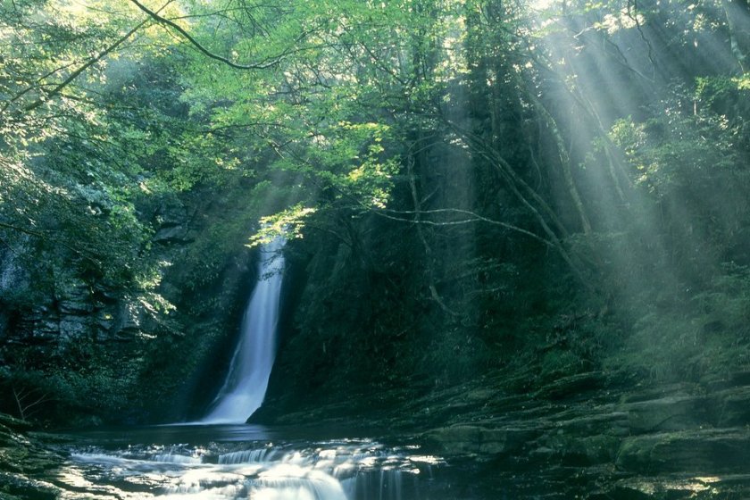 Stunning natural scenery at the Akame 48 waterfalls