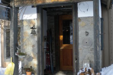 Cafe Good Life Snowy Front Door