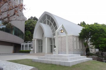 <p>the small wedding chapel</p>