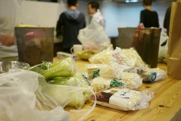 <p>Lots of food in the kitchen at Oakhouse</p>
