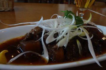 Japanese style stewed beef.