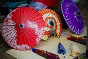 Beautiful traditional umbrellas