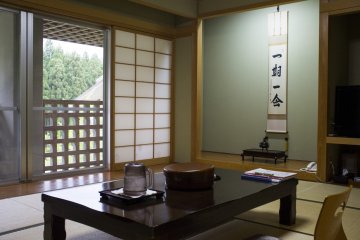 <p>The accommodation inside the onsen resort</p>