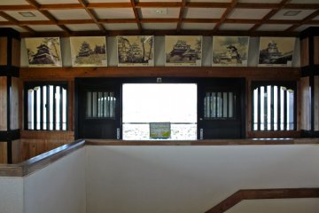 <p>A peek inside the watch tower displays the many faces of Tateyama Castle</p>