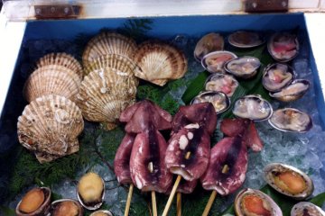 Seafood for BBQ at Iki-ikikan