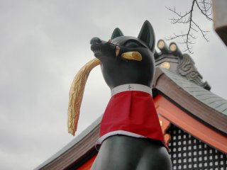 A statue of Inari.