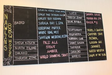 The Craft Beer menu is available in English and Japanese. As you walk up to the bar counter, you can refer to this colorful chart as well.
