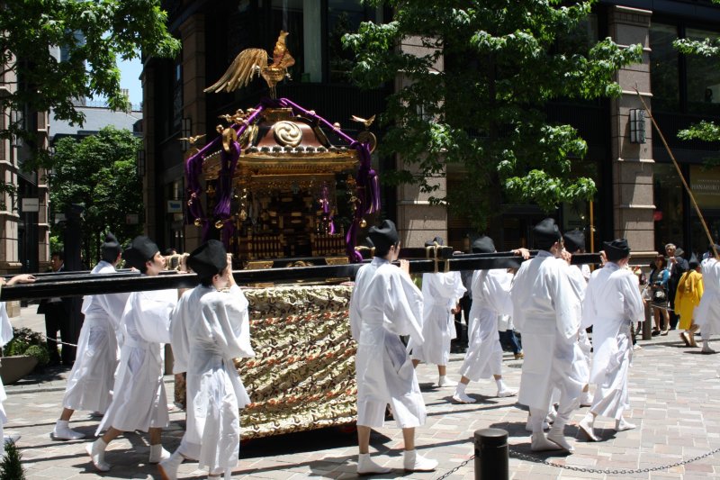 One of the 3 portable shrines in the procession
