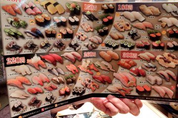 <p>The price for two pieces of sushi starts at 100 yen!</p>