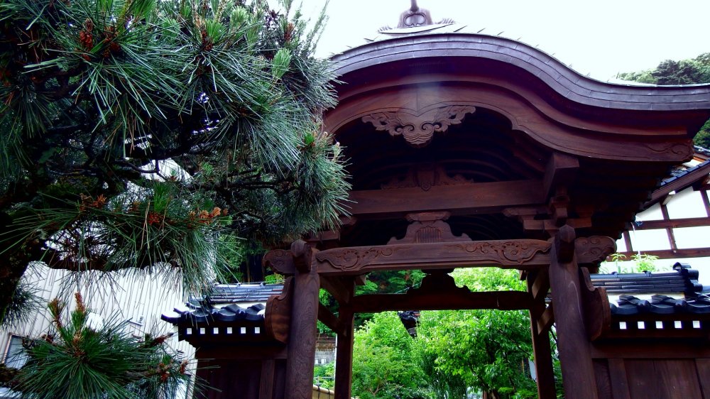 Cozy entrance gate of Taisei-in Temple, Fukui