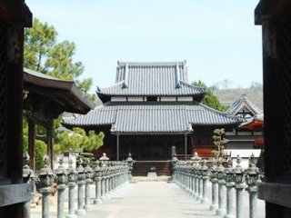 The pathway to the main temple of Sagami-ji.