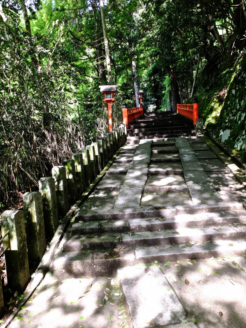 <p>After passing the shrine near the station, there is a nice climb up to Kurama&nbsp;Temple</p>