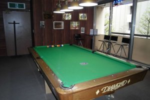 Pool tables are always available
