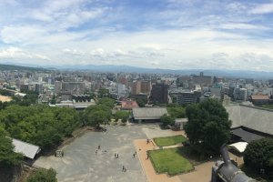 A view from Kumamoto&nbsp;Castle looking&nbsp;towards Kumamoto City