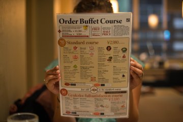 <p>The menu where you can order all the different meats</p>