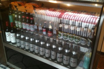 Beer choices at the Chicken House, Nakatsugawa