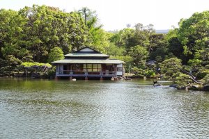 เรือนน้ำชา (tea house) หรืออาคารในสวน ก็เป็นองค์ประกอบสำคัญของสวนญี่ปุ่นเช่นกัน