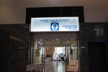<p>The JR East Travel Service Center where you can pick up useful information and your JR Pass</p>