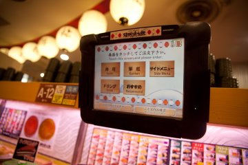 <p>There is a monitor at every table or counter space that you can use to order from the&nbsp;menu</p>