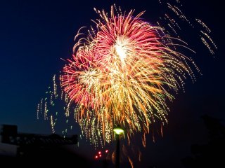 The festivities begin with a bang - a brightly colored one at that!