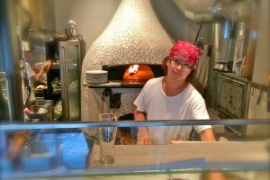 The wood burning stove oven at Pizzeria Sole &amp; Luna&nbsp;Hiro-o